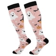 thumbnail image 1 of FORMRS Womens Knee High Socks Casual Long Thick Travel Daily Wear, 1 Pair, Pastel Pink Halloween, 1 of 6