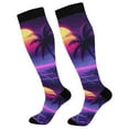 thumbnail image 1 of FORMRS Womens Knee High Socks Casual Long Thick Travel Daily Wear, 1 Pair, Pink Digital Art, 1 of 6