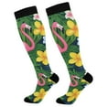 thumbnail image 1 of FORMRS Womens Knee High Socks Casual Long Thick Travel Daily Wear, 1 Pair, Pink Flamingo Pattern, 1 of 6
