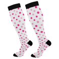 thumbnail image 1 of FORMRS Womens Knee High Socks Casual Long Thick Travel Daily Wear, 1 Pair, Purple Polka Dots, 1 of 6
