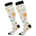 thumbnail image 1 of FORMRS Womens Knee High Socks Casual Long Thick Travel Daily Wear, 1 Pair, Rainbows Pattern, 1 of 6