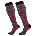 thumbnail image 1 of FORMRS Womens Knee High Socks Casual Long Thick Travel Daily Wear, 1 Pair, Red Green Pattern, 1 of 6