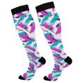 thumbnail image 1 of FORMRS Womens Knee High Socks Casual Long Thick Travel Daily Wear, 2 Pairs, Abstract Drawing, 1 of 6