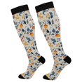thumbnail image 1 of FORMRS Womens Knee High Socks Casual Long Thick Travel Daily Wear, 2 Pairs, Acorn Leaves Pattern, 1 of 6
