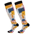 thumbnail image 1 of FORMRS Womens Knee High Socks Casual Long Thick Travel Daily Wear, 2 Pairs, Art Geometric, 1 of 6