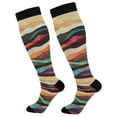 thumbnail image 1 of FORMRS Womens Knee High Socks Casual Long Thick Travel Daily Wear, 2 Pairs, Artistic Desert Pattern, 1 of 6