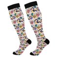 thumbnail image 1 of FORMRS Womens Knee High Socks Casual Long Thick Travel Daily Wear, 2 Pairs, Cute Cartoon Pattern, 1 of 6