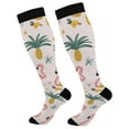 thumbnail image 1 of FORMRS Womens Knee High Socks Casual Long Thick Travel Daily Wear, 2 Pairs, Flamingo Pattern, 1 of 6