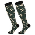 thumbnail image 1 of FORMRS Womens Knee High Socks Casual Long Thick Travel Daily Wear, 2 Pairs, Green Leaves, 1 of 6
