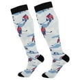 thumbnail image 1 of FORMRS Womens Knee High Socks Casual Long Thick Travel Daily Wear, 2 Pairs, Ice Rink, 1 of 6
