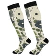 thumbnail image 1 of FORMRS Womens Knee High Socks Casual Long Thick Travel Daily Wear, 2 Pairs, Navy Flower, 1 of 6