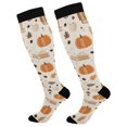 thumbnail image 1 of FORMRS Womens Knee High Socks Casual Long Thick Travel Daily Wear, 2 Pairs, Orange Fall Pumpkin, 1 of 6