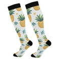 thumbnail image 1 of FORMRS Womens Knee High Socks Casual Long Thick Travel Daily Wear, 2 Pairs, Pineapple, 1 of 6