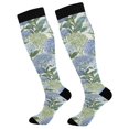thumbnail image 1 of FORMRS Womens Knee High Socks Casual Long Thick Travel Daily Wear, 2 Pairs, Vibrant Hydrangeas Pattern, 1 of 6