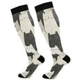 thumbnail image 1 of FORMRS Womens Knee High Socks Casual Long Thick Travel Daily Wear, 2 Pairs, White Cute Cats, 1 of 6