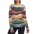 thumbnail image 1 of FORMRS Womens Long Sleeve Shirts UPF 50+ Sun Protection Quick Dry Fishing Hiking Tops, Size S-2XL, Artistic Desert Pattern, 1 of 8