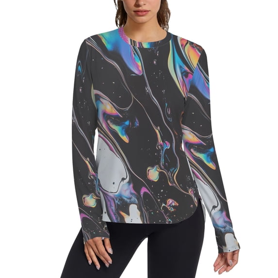 FORMRS Womens Long Sleeve Shirts UPF 50+ Sun Protection Quick Dry Fishing Hiking Tops, Size S-2XL, Black