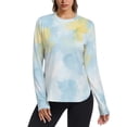 thumbnail image 1 of FORMRS Womens Long Sleeve Shirts UPF 50+ Sun Protection Quick Dry Fishing Hiking Tops, Size S-2XL, Blue Floral Pattern, 1 of 2