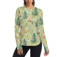 thumbnail image 1 of FORMRS Womens Long Sleeve Shirts UPF 50+ Sun Protection Quick Dry Fishing Hiking Tops, Size S-2XL, Cartoon Forest Animals, 1 of 8