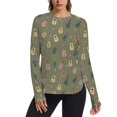 thumbnail image 1 of FORMRS Womens Long Sleeve Shirts UPF 50+ Sun Protection Quick Dry Fishing Hiking Tops, Size S-2XL, Cartoon Guitar Pattern, 1 of 8