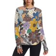 thumbnail image 1 of FORMRS Womens Long Sleeve Shirts UPF 50+ Sun Protection Quick Dry Fishing Hiking Tops, Size S-2XL, Colorful Flowers, 1 of 8
