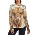 thumbnail image 1 of FORMRS Womens Long Sleeve Shirts UPF 50+ Sun Protection Quick Dry Fishing Hiking Tops, Size S-2XL, Floral Cow, 1 of 8