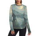 thumbnail image 1 of FORMRS Womens Long Sleeve Shirts UPF 50+ Sun Protection Quick Dry Fishing Hiking Tops, Size S-2XL, Forest House, 1 of 8
