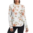 thumbnail image 1 of FORMRS Womens Long Sleeve Shirts UPF 50+ Sun Protection Quick Dry Fishing Hiking Tops, Size S-2XL, Orange Floral Blooms, 1 of 8