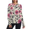thumbnail image 1 of FORMRS Womens Long Sleeve Shirts UPF 50+ Sun Protection Quick Dry Fishing Hiking Tops, Size S-2XL, Pink Flowers, 1 of 8