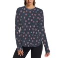 thumbnail image 1 of FORMRS Womens Long Sleeve Shirts UPF 50+ Sun Protection Quick Dry Fishing Hiking Tops, Size S-2XL, Red Fireworks Pattern, 1 of 8