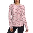 thumbnail image 1 of FORMRS Womens Long Sleeve Shirts UPF 50+ Sun Protection Quick Dry Fishing Hiking Tops, Size S-2XL, Strawberry Plaid Pattern, 1 of 8