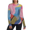 thumbnail image 1 of FORMRS Womens Long Sleeve Shirts UPF 50+ Sun Protection Quick Dry Fishing Hiking Tops, Size S-2XL, Stripes Pattern, 1 of 8