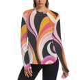 thumbnail image 1 of FORMRS Womens Long Sleeve Shirts UPF 50+ Sun Protection Quick Dry Fishing Hiking Tops, Size S-2XL, Swirling Circles, 1 of 8