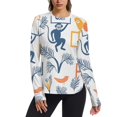 thumbnail image 1 of FORMRS Womens Long Sleeve Shirts UPF 50+ Sun Protection Quick Dry Fishing Hiking Tops, Size S-2XL, Tropical Jungle Vibes, 1 of 8