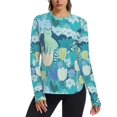 thumbnail image 1 of FORMRS Womens Long Sleeve Shirts UPF 50+ Sun Protection Quick Dry Fishing Hiking Tops, Size S-2XL, Vibrant Cat Pattern, 1 of 8