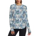 thumbnail image 1 of FORMRS Womens Long Sleeve Shirts UPF 50+ Sun Protection Quick Dry Fishing Hiking Tops, Size S-2XL, White Tiger Pattern, 1 of 8