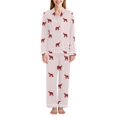 thumbnail image 1 of FORMRS Womens Pajama Set Long Sleeve Top and Pants with Pockets Soft Comfy Lounge Sleepwear, Sizes S-2XL, Abstract Elephant Pattern, 1 of 7