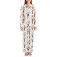 thumbnail image 1 of FORMRS Womens Pajama Set Long Sleeve Top and Pants with Pockets Soft Comfy Lounge Sleepwear, Sizes S-2XL, Cartoon Ice Cream Pattern, 1 of 7