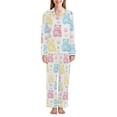 thumbnail image 1 of FORMRS Womens Pajama Set Long Sleeve Top and Pants with Pockets Soft Comfy Lounge Sleepwear, Sizes S-2XL, Colorful Gummy Bears Pattern, 1 of 7