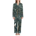 thumbnail image 1 of FORMRS Womens Pajama Set Long Sleeve Top and Pants with Pockets Soft Comfy Lounge Sleepwear, Sizes S-2XL, Floral Forest Scene, 1 of 7