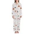 thumbnail image 1 of FORMRS Womens Pajama Set Long Sleeve Top and Pants with Pockets Soft Comfy Lounge Sleepwear, Sizes S-2XL, Ghost Design, 1 of 7