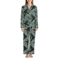 thumbnail image 1 of FORMRS Womens Pajama Set Long Sleeve Top and Pants with Pockets Soft Comfy Lounge Sleepwear, Sizes S-2XL, Mystic Crows Pattern, 1 of 7