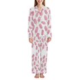 thumbnail image 1 of FORMRS Womens Pajama Set Long Sleeve Top and Pants with Pockets Soft Comfy Lounge Sleepwear, Sizes S-2XL, Pink Popsicle Pattern, 1 of 7