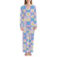 thumbnail image 1 of FORMRS Womens Pajama Set Long Sleeve Top and Pants with Pockets Soft Comfy Lounge Sleepwear, Sizes S-2XL, Playful Daisy, 1 of 7