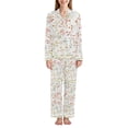 thumbnail image 1 of FORMRS Womens Pajama Set Long Sleeve Top and Pants with Pockets Soft Comfy Lounge Sleepwear, Sizes S-2XL, Small Floral Pattern, 1 of 7