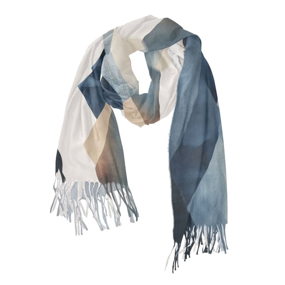 FORMRS Womens Scarf Winter Soft Long Big Warm Shawls Wrap Tassel Scarves, Art Mountains