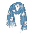 thumbnail image 1 of FORMRS Womens Scarf Winter Soft Long Big Warm Shawls Wrap Tassel Scarves, Baseballs Pattern, 1 of 9