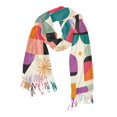 thumbnail image 1 of FORMRS Womens Scarf Winter Soft Long Big Warm Shawls Wrap Tassel Scarves, Beige Abstract, 1 of 9