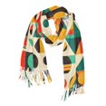 thumbnail image 1 of FORMRS Womens Scarf Winter Soft Long Big Warm Shawls Wrap Tassel Scarves, Beige Geometric, 1 of 9