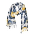 thumbnail image 1 of FORMRS Womens Scarf Winter Soft Long Big Warm Shawls Wrap Tassel Scarves, Beige Plaid Lemon, 1 of 9
